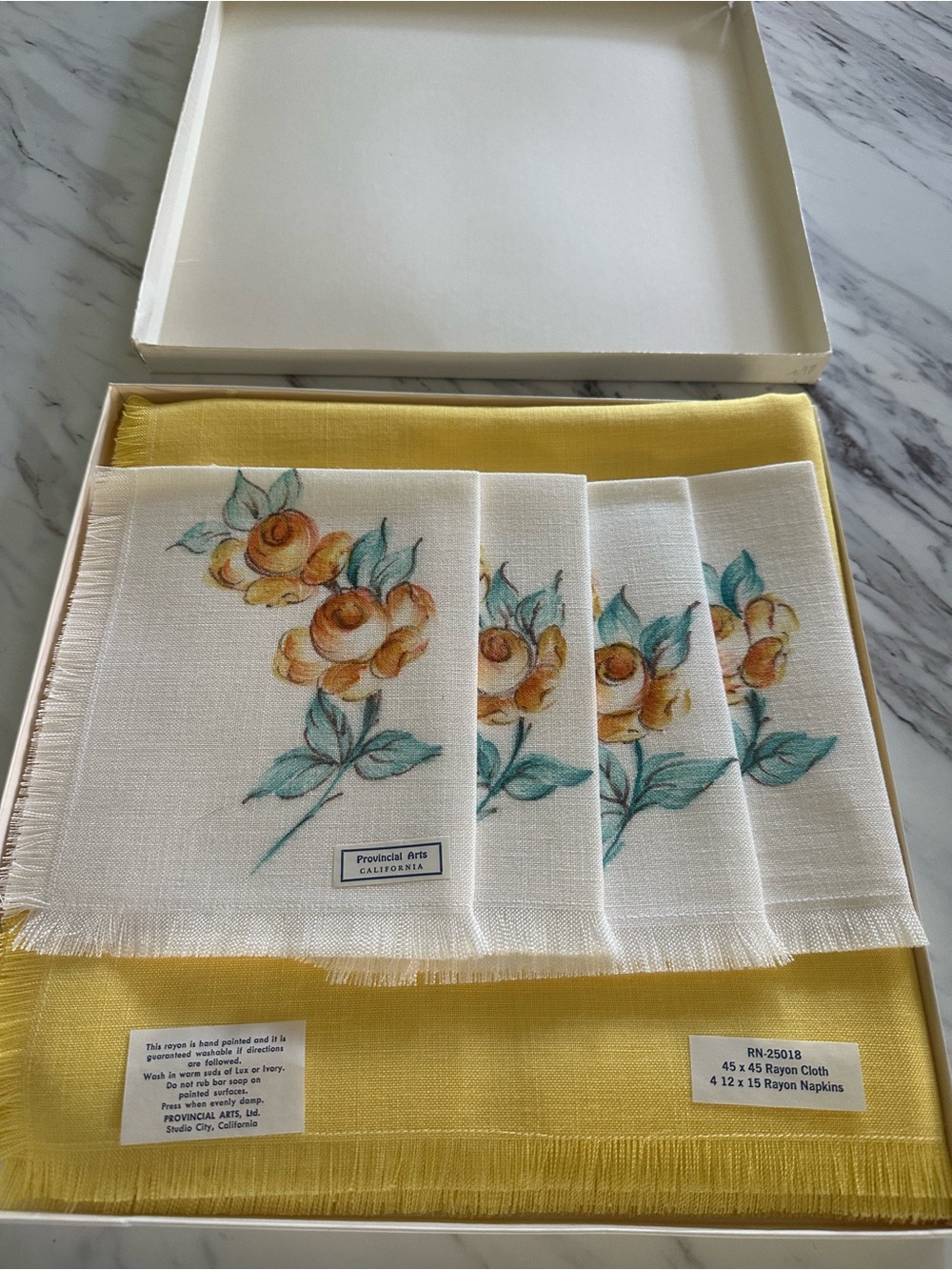 Provincial Arts California Vintage Luncheon Set Pristine With Original Box NWT